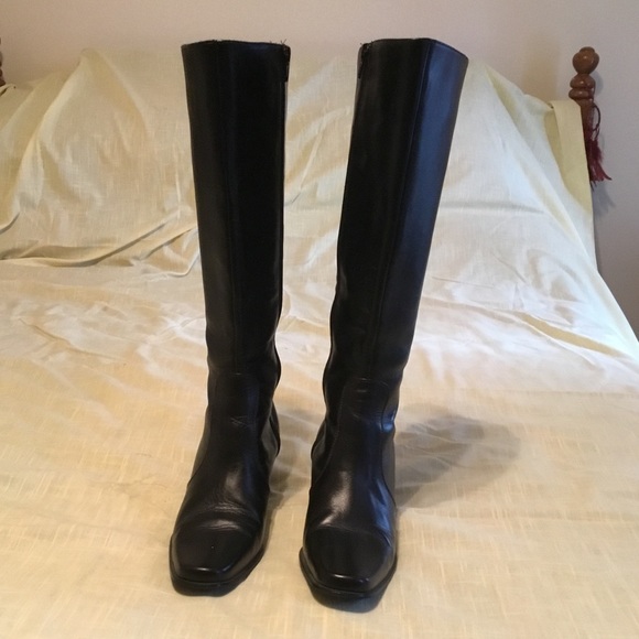 clacee Shoes - Black 17” tall boots, size 8.5 M
